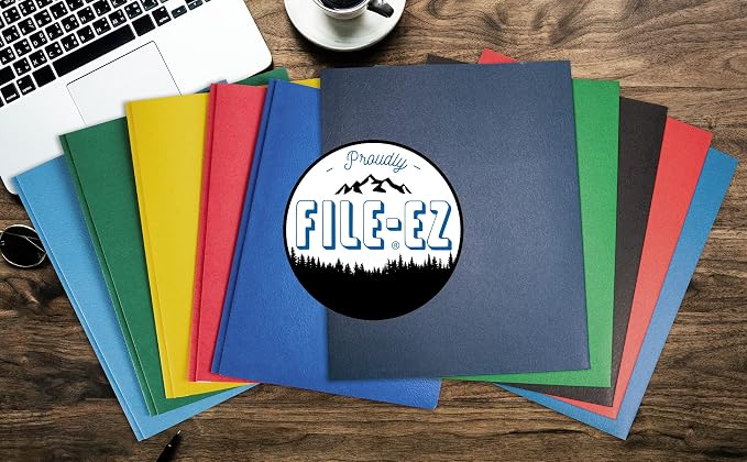 FILE-EZ Two-Pocket Folders, Textured Paper, Letter Size - Image 8