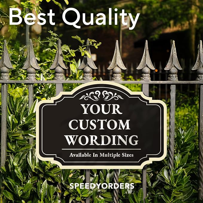 Custom Black Charcoal 36x24-inch Aluminum Outdoor Signs, Personalized Driveway - Image 7