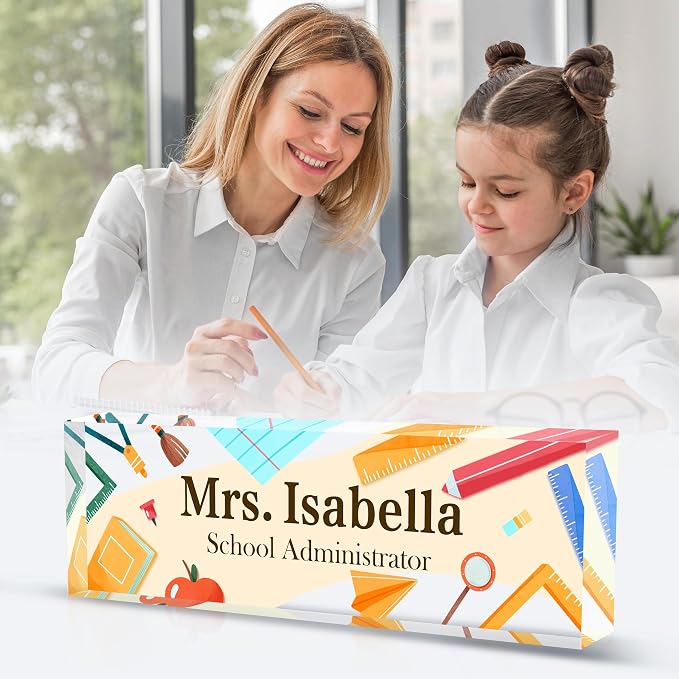 Personalized Name Plate for Desk Custom Acrylic Desk Name Plate Custom Employee - Image 3