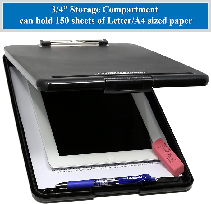 Think2Master Black Plastic Storage Clipboard. | 25% Heavier & Sturdier| Heavy - Image 3