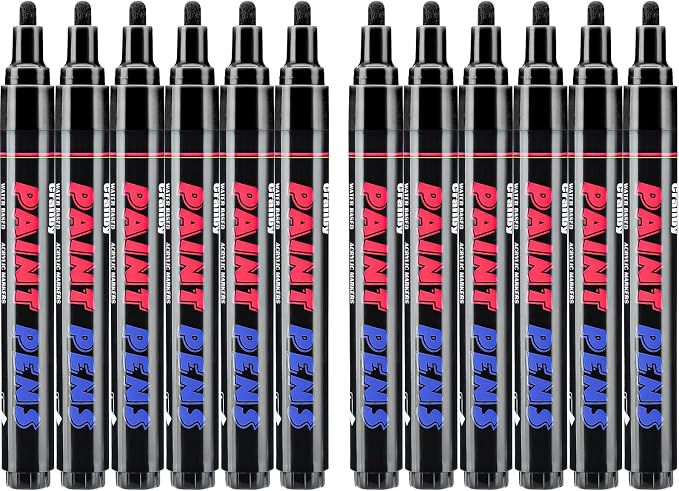 Craiiby Black Paint Pens Paint Markers by Craiiby