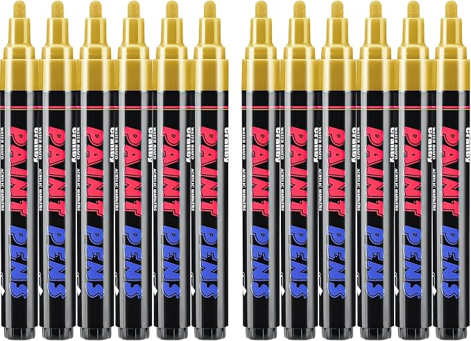 Craiiby Gold Paint Pens Paint Markers by Craiiby