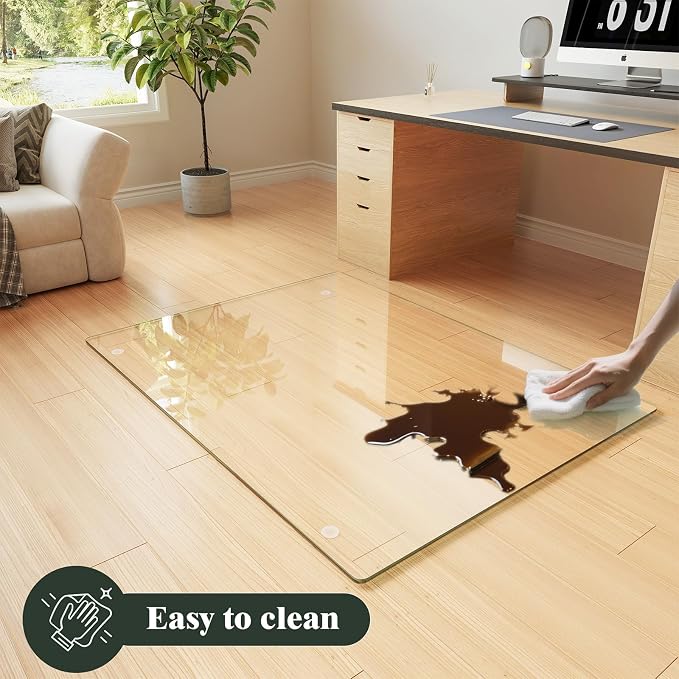 Koonmi Tempered Glass Chair Mat - Image 7