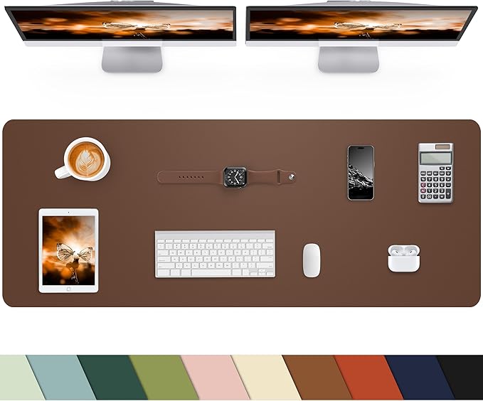 CEBOWA Desk mat Large, Leather Desk Pad Protector, Office Desk Mat, Mouse Pad by cebowa