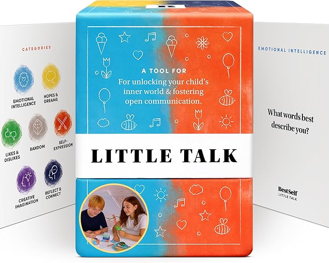 Little Talk Conversation Cards for Kids – 170 Prompts for Social Skills by BestSelfCo