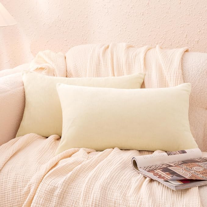 Amazon Basics Chenille Throw Pillow Covers, Home Decor Lumbar Cushion Cover by AmazonBasics