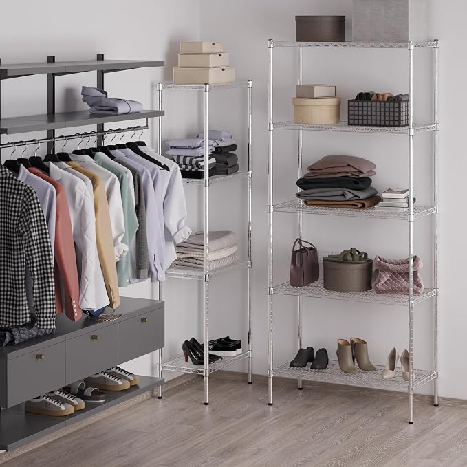 Regal Altair 18" Deep x 36" Wide x 86" Height Wire Shelving Kit | 5-Tier | NSF - Image 5