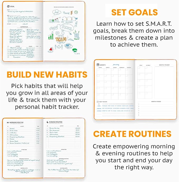 Wyze Planner Undated Daily Planner – 1-Year B5 Productivity Organizer - Image 3
