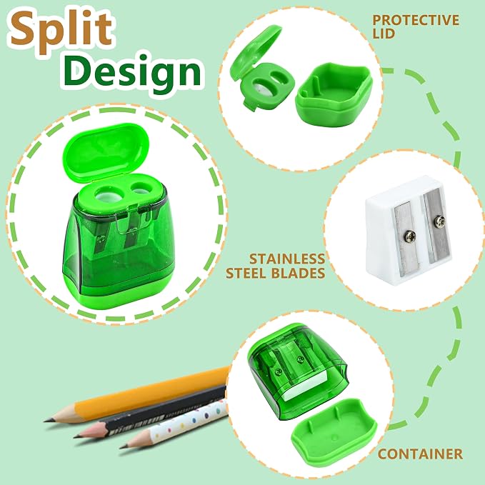 AUSTARK 24Pcs Pencil Sharpener Manual - Image 3