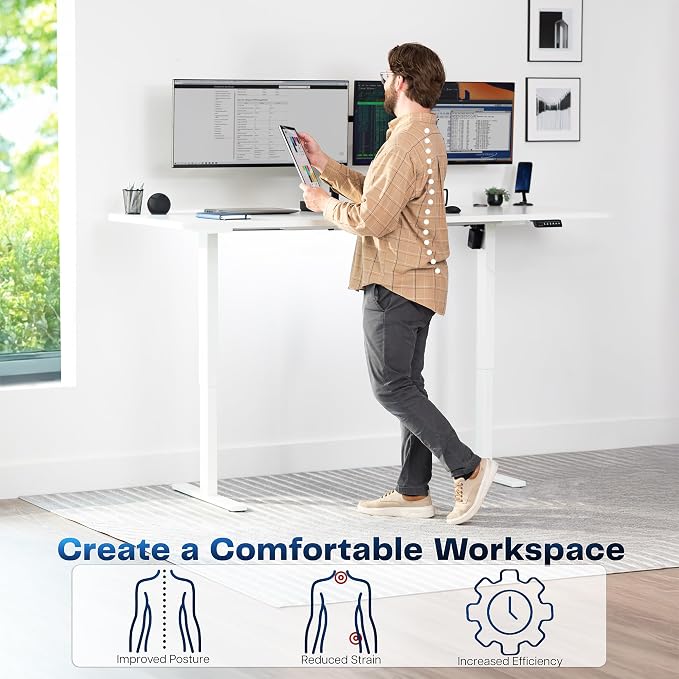 VIVO Large Electric 83 x 30 in Standing Desk, Memory Height Adjustment - Image 4