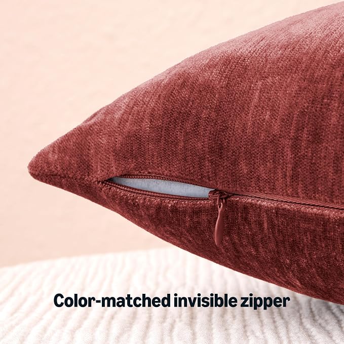 Amazon Basics Chenille Throw Pillow Covers, Home Decor Lumbar Cushion Cover - Image 5