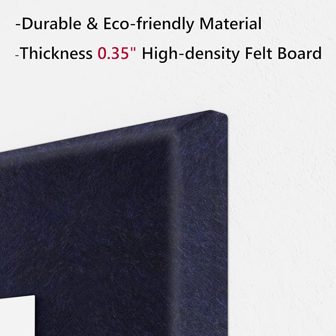 Neatsure Large Cork Board for Wall, 12 Panels Felt Tiles Tack Push Pin Board - Image 4