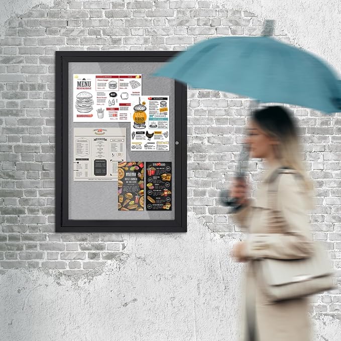 S SWANCROWN Outdoor Bulletin Board Weatherproof 36x24in, Enclosed Bulletin - Image 8