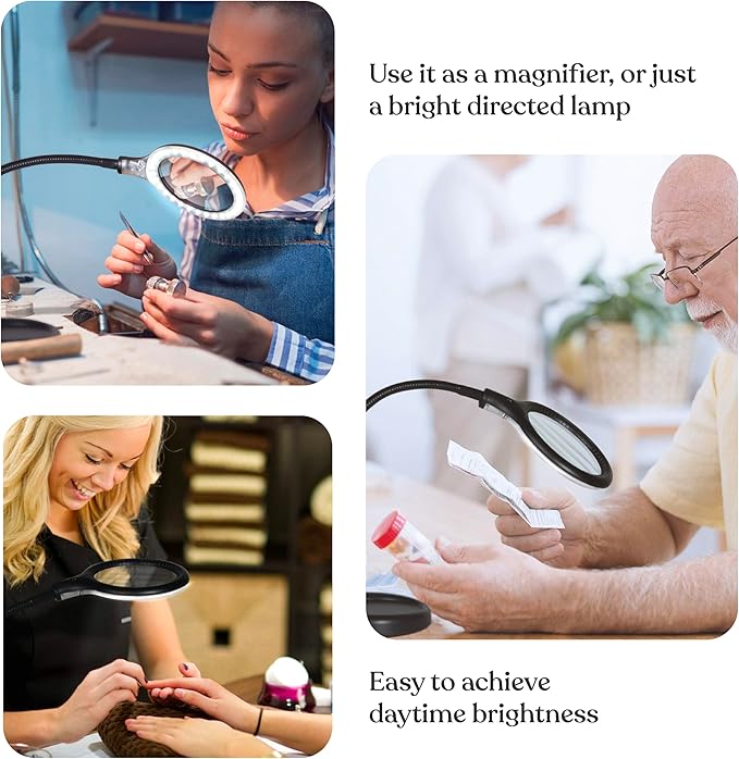 Brightech LightView Pro Flex 2 in 1 Magnifying Desk Lamp, 1.75x Light Magnifier - Image 6