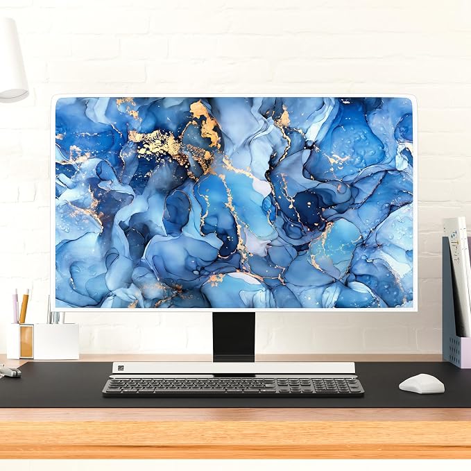 Baocicco Navy Blue Gold Marble Waterproof TV Dust Cover 80 Inch Creative - Image 4