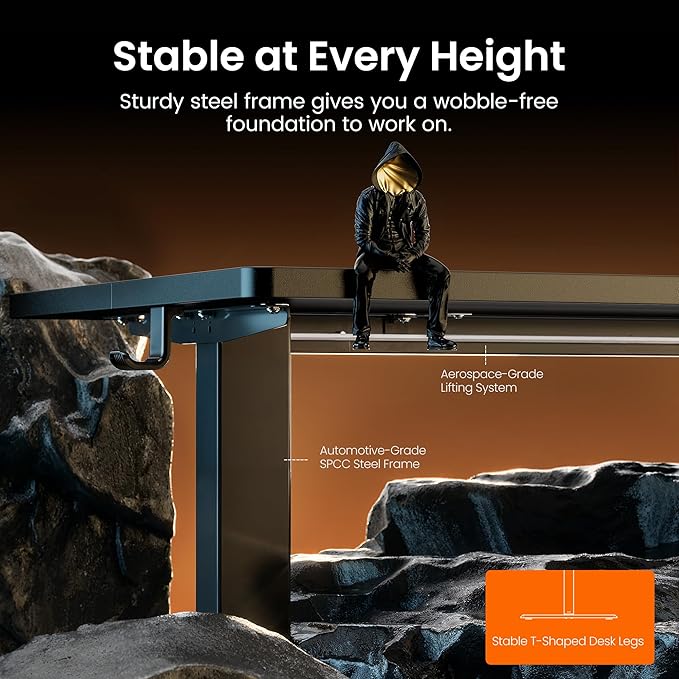 ErGear Small Height Adjustable Electric Standing Desk, 40 x 24 Inches Sit Stand - Image 5