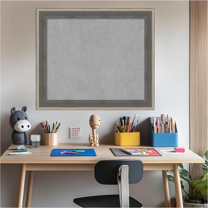 Amanti Art Grey Framed Magnetic Board 25x29 Medium Vision Board - Image 6