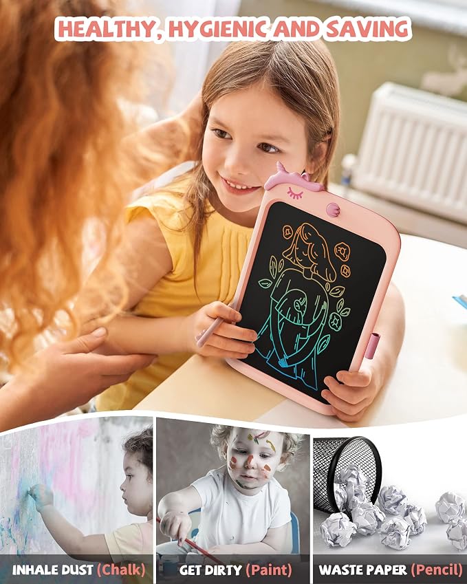 10 Inch Writing Tablet for Kids, Unicorn Toys Gifts for Girls Aged 3-5 - Image 4