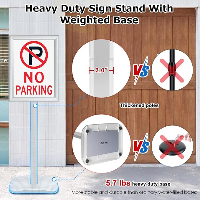 VAIIGO 3 Pack Heavy Duty Standing Sign Holder 11x17 Inch - Image 2