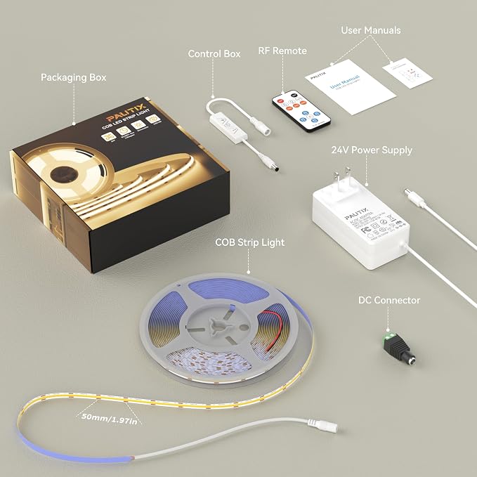PAUTIX COB LED Strip Lights, UL Listed Dotless LED Lights - Image 8