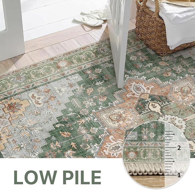 GENIMO 3x10 Runner Rugs for Hallway, Machine Washable Non Slip Vintage Rugs - Image 4