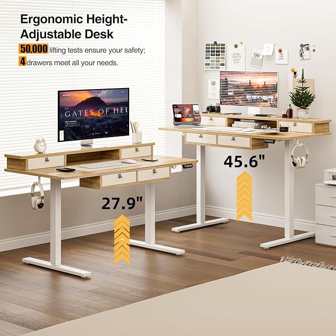 Grandder 55 x 28 inch Electric Standing Desk - Image 3