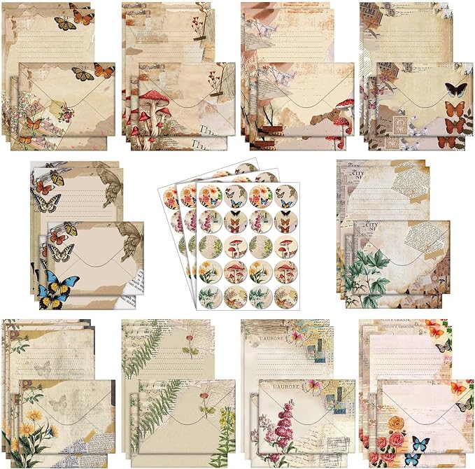 TaoBary 160 Pcs Stationery Paper Set 50 Double Sided Stationery Papers by TaoBary