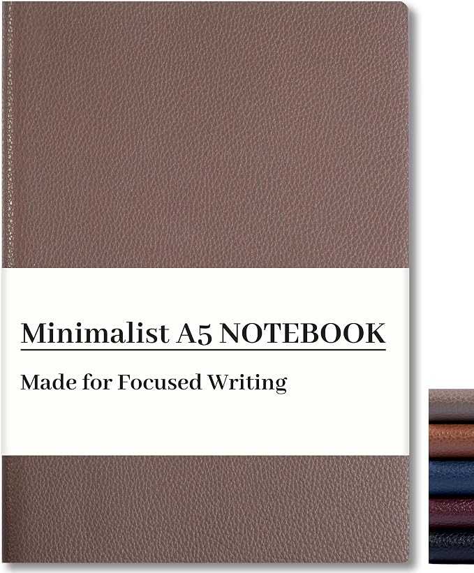 CAGIE Lined Journal Notebook for Men & Women, 176 Pages A5 Medium Size by CAGIE