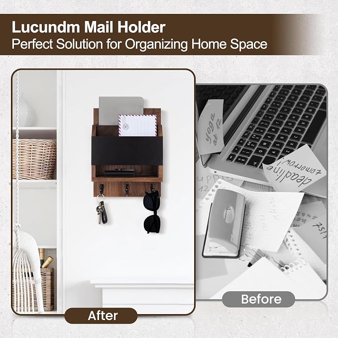 Lucundm Key and Mail Holder for Wall, Key Holder - Image 6