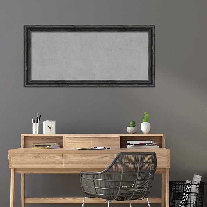 Amanti Art Black Framed Magnetic Board 25x53 Oversize Vision Board - Image 5