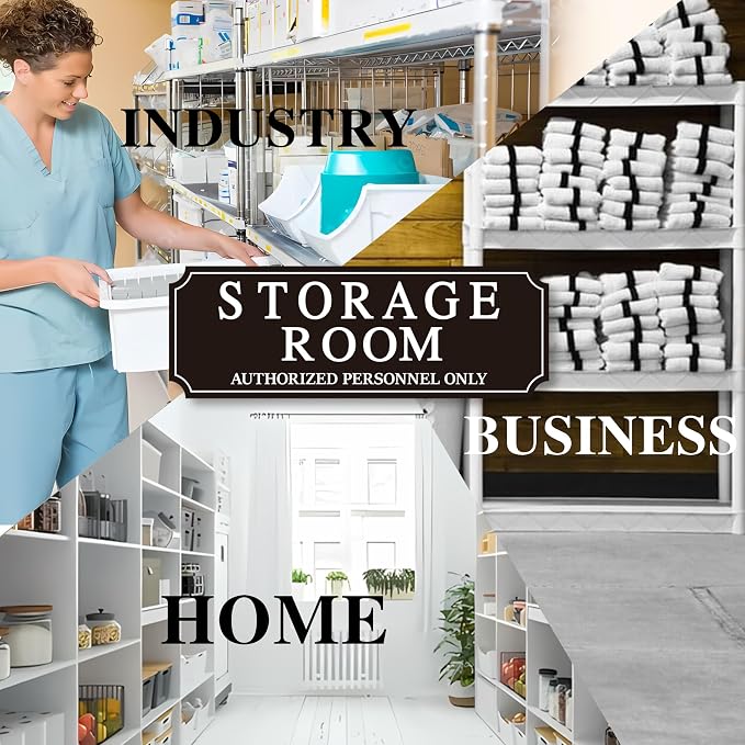 Storage Room Door Sign for Business and Home, Self-Adhesive Durable Modern - Image 6