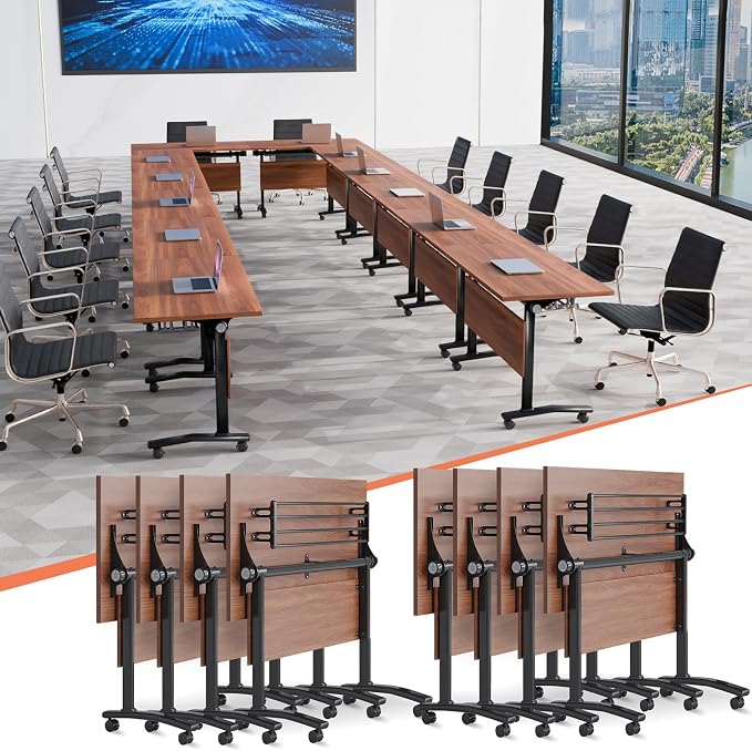 Conference Table, 55.1''Folding Conference Room Table by Unknown