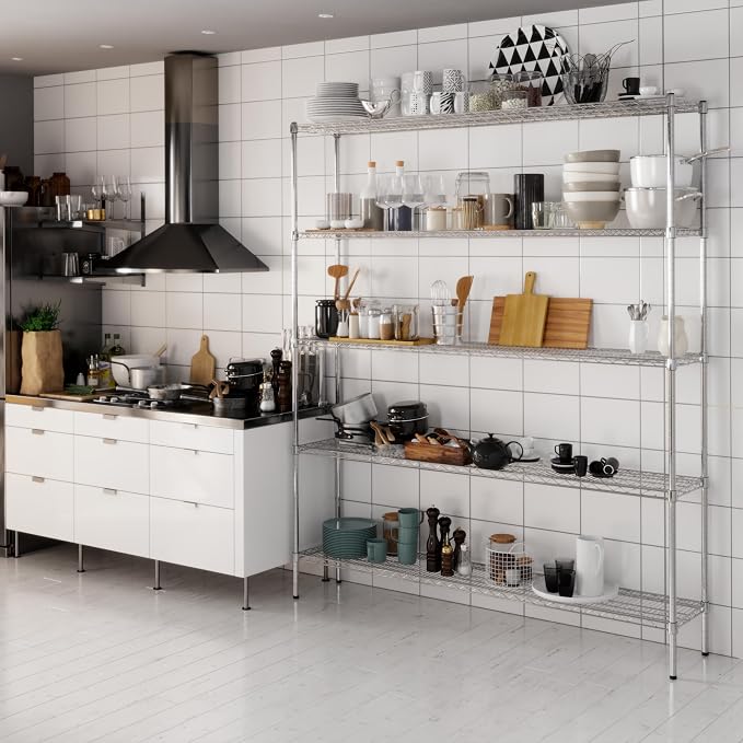 Regal Altair 14" Deep x 72" Wide x 86" Height Wire Shelving Kit | 5-Tier | NSF - Image 8