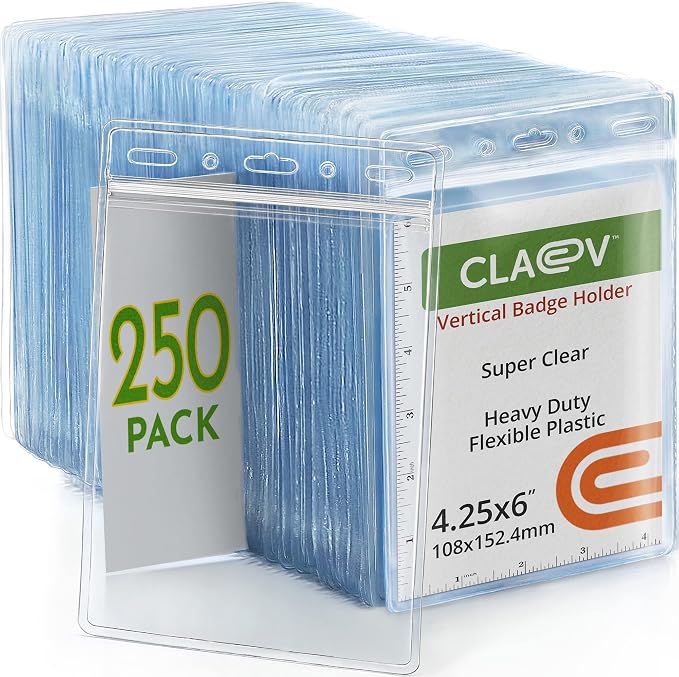 Claev Fast Seal Vertical 4x6 Passport & Card Holders, 250 Pack), Conferences by Claev
