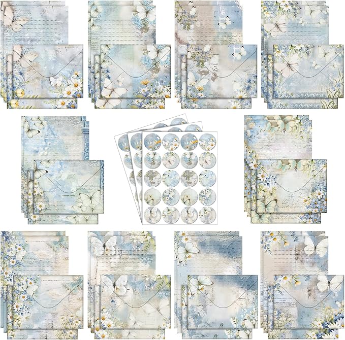 TaoBary 160 Pcs Stationery Paper Set 50 Double Sided Stationery Papers by TaoBary