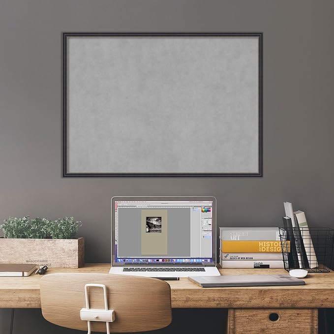 Amanti Art Black Framed Magnetic Board 21x29 Medium Vision Board - Image 6