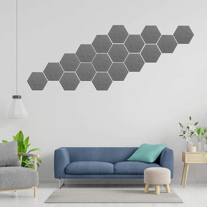 Hexagonal Acoustic Panels-12 Pack High-Density Sound Absorbing Panels - Image 5