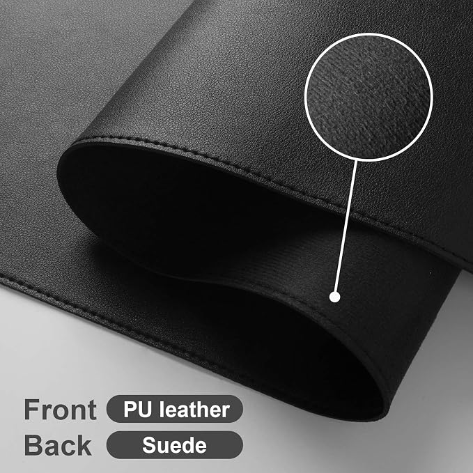 DAWNTREES Laptop Mat for Desk, PU Leather Desk Protector Pad, Non Slip - Image 3