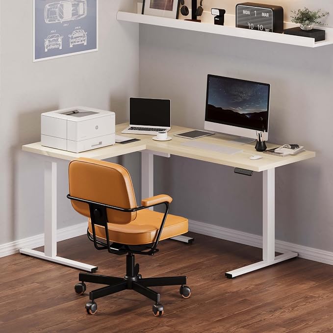 FLEXISPOT L Shaped Standing Desk, 63 x 47 Inch Electric Height Adjustable - Image 2