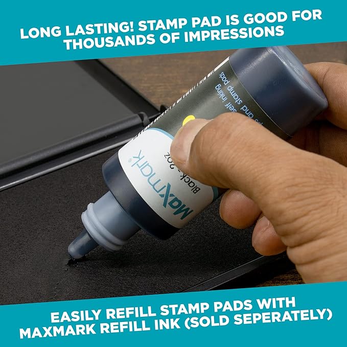 MaxMark Large Premium Magenta Purple Ink Stamp Pad - Image 4