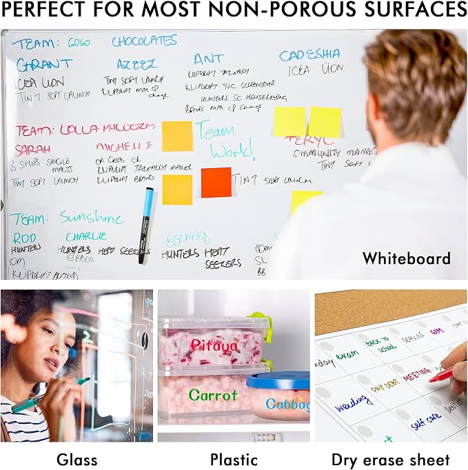 Shuttle Art Dry Erase Markers, 32 Pack 16 Colors Magnetic Whiteboard Markers - Image 5