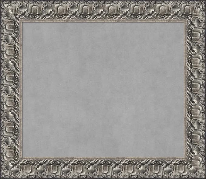 Amanti Art Silver Framed Magnetic Board 26x30 Medium Vision Board by AmantiArt