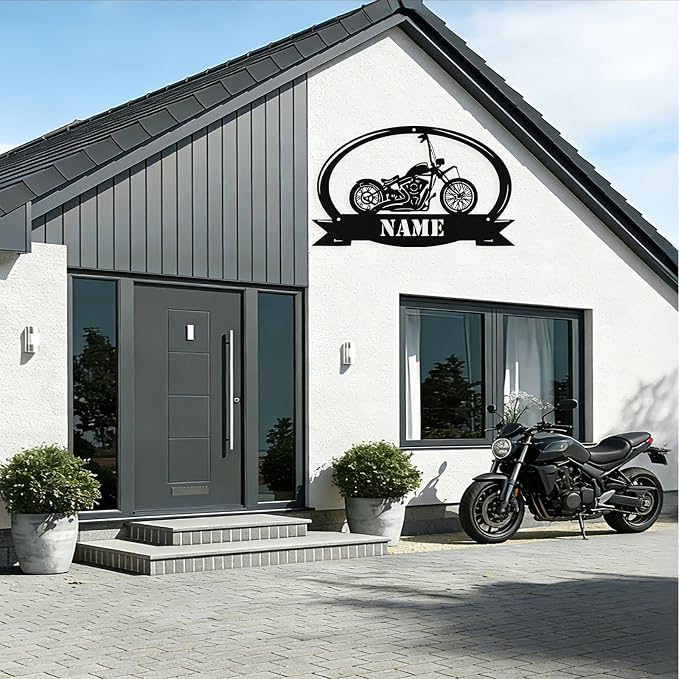 Custom Motorcycle Metal Sign Personalized Biker Name Signs Custom Garage - Image 6