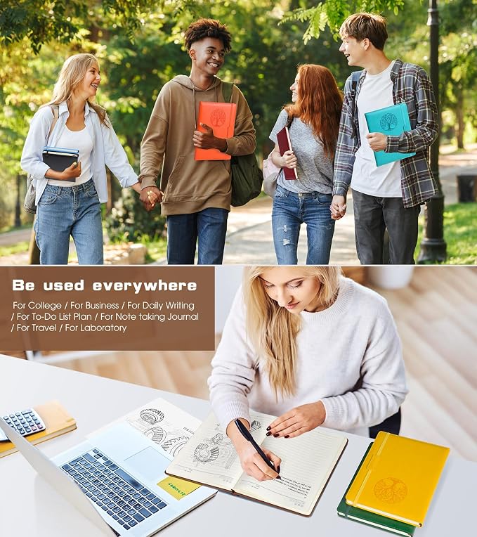 Biuwory Lined Journal Notebook for Women Men, 256 Pages A4 Large Hardcover - Image 7