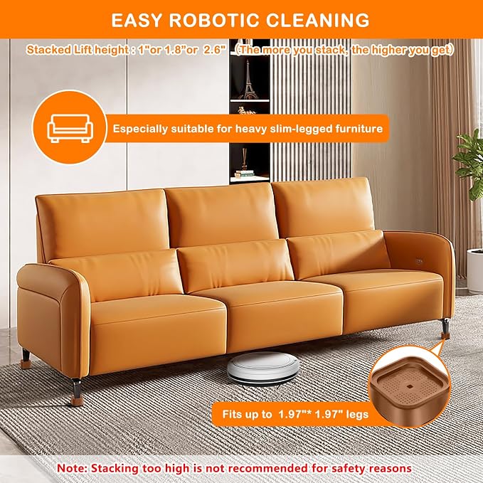 shouwuhho 4 Pack Furniture Risers Adjustable Bed Risers Heavy Duty Lifts Height - Image 4