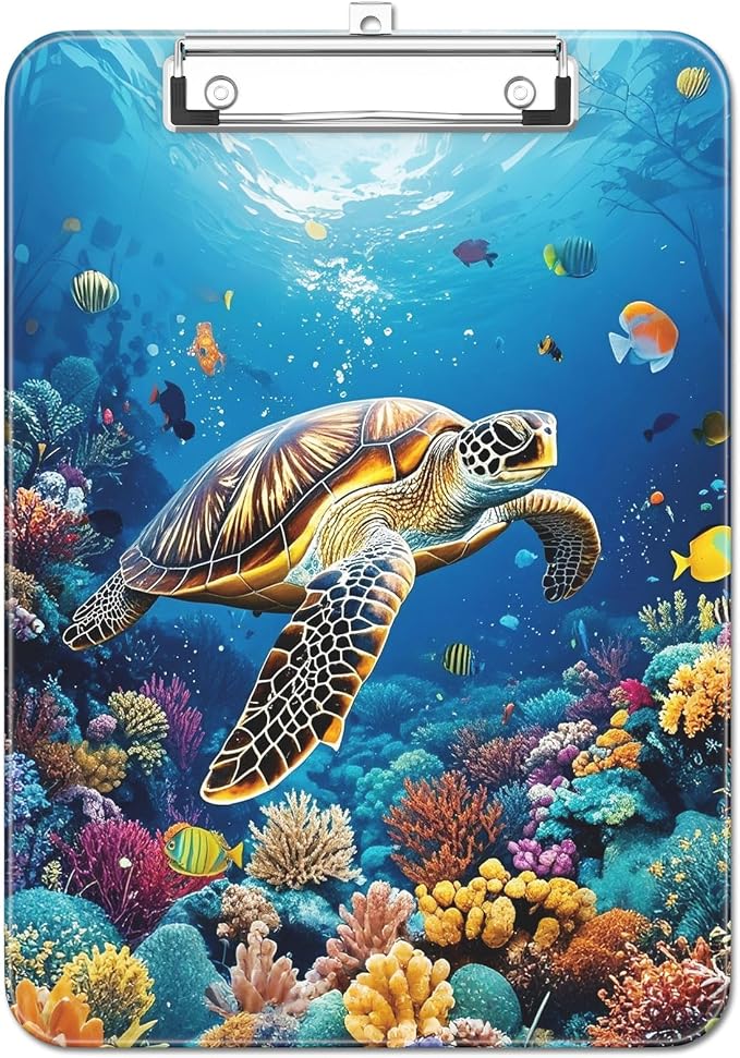 Luminzo Plastic Cute Clipboard Low-Profile Metal Clip, A4 Letter Size 9 x 12.5 by Unknown