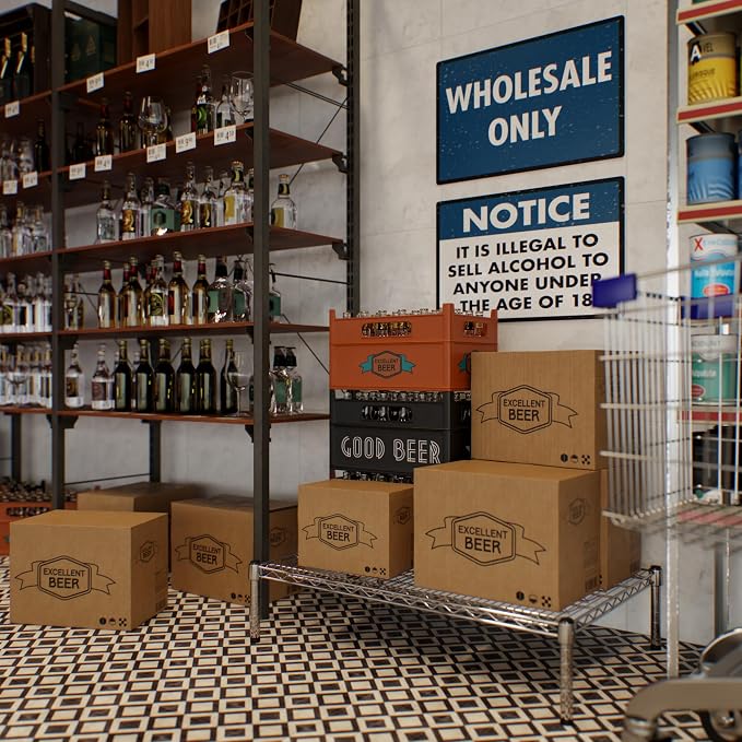 Regal Altair 24" Deep x 36" Wide x 8" Height Wire Shelving Kit | 1-Tier | NSF - Image 7