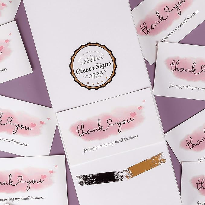 200 Thank You For Supporting My Small Business Cards, Elegant and Professional - Image 3