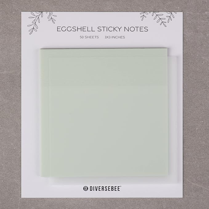 DiverseBee 50 Sheets Pastel Transparent Sticky Notes, 3x3” Clear Sticky Tabs - Image 8
