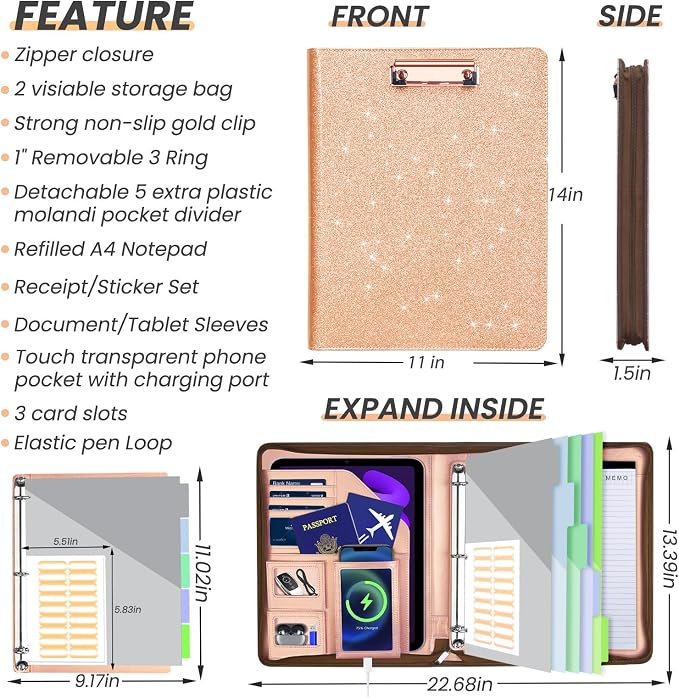 KLLVE Leather Padfolio Portfolio - Image 2